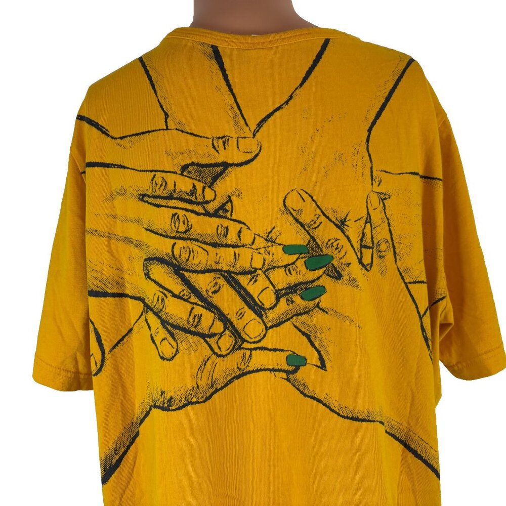 Reebok Human Rights Now T Shirt Mens Size XL Gold Concert Tour